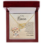 To My Niece Love Auntie | Interlocking Hearts Necklace