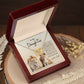 To My Daughter Love Dad | Interlocking Hearts Necklace