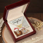 To My Daughter Love Dad | Interlocking Hearts Necklace
