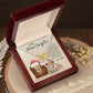 To My Bonus Daughter Love Dad | Interlocking Hearts Necklace
