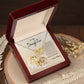 To My Daughter Love Mom | Interlocking Hearts Necklace