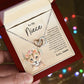 To My Niece Love Auntie | Interlocking Hearts Necklace