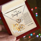 To My Daughter Love Mom | Interlocking Hearts Necklace