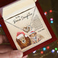 To My Bonus Daughter Love Dad | Interlocking Hearts Necklace