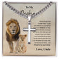 To My Nephew Love Uncle | Cuban Link Chain with Artisan Cross