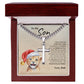 To My Son Love Dad | Cuban Link Chain with Artisan Cross