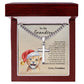 To My Grandson Love Grandma | Cuban Link Chain with Artisan Cross