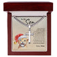 To My Son Love Mom | Cuban Link Chain with Artisan Cross