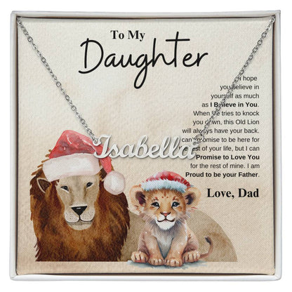 To My Daughter Love Dad | Custom Name Necklace