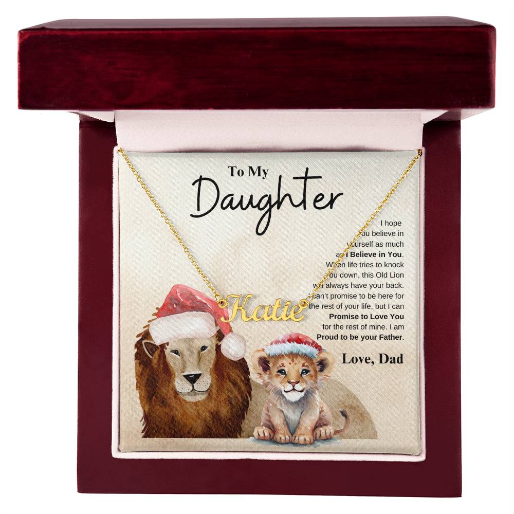 To My Daughter Love Dad | Custom Name Necklace