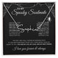 To My Spooky Soulmate | Signature Name Necklace | Halloween Soulmate Gift (black background)
