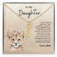 To My Daughter Love Dad | Vertical Name Necklace