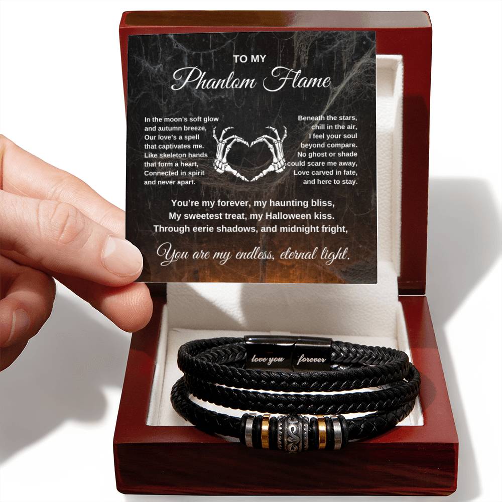 To My Phantom Flame | Love You Forever Bracelet |Webs with Firelight | Halloween Gift