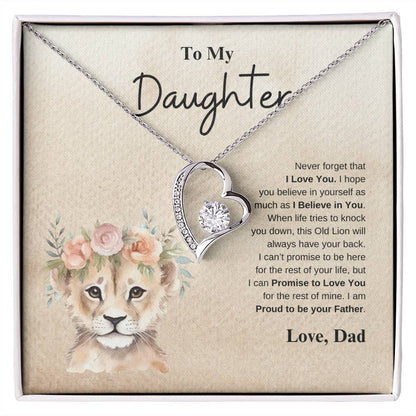 To My Daughter Love Dad | Forever Love Necklace