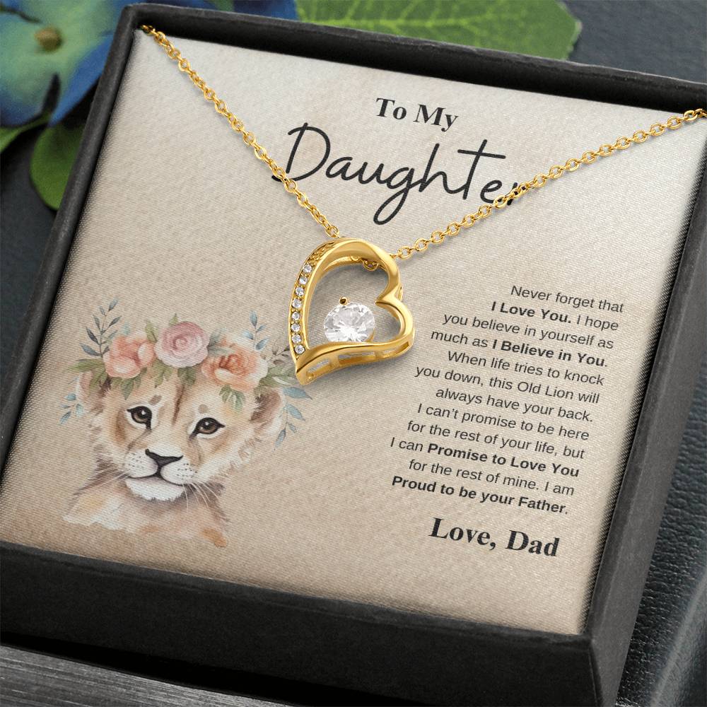To My Daughter Love Dad | Forever Love Necklace